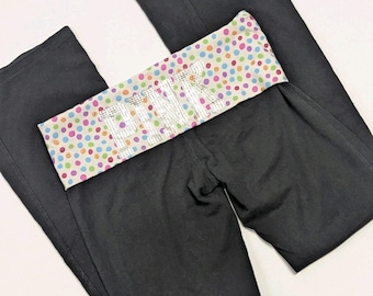 Y2K Coquette Bling Yoga Pants Rhinestone Foldover Flare Leggings Pink by VS - M
