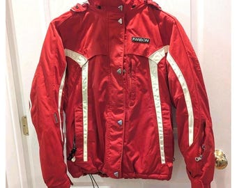 Y2K Skicore Karbon Insulated Snowboard Ski Jacket Coat Winter Red Women's 6