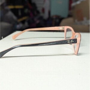 Vintage y2k Ray Ban Eyeglasses Frames RB5150 5024 50-19-135 Black/Pink Full Rim bild 3