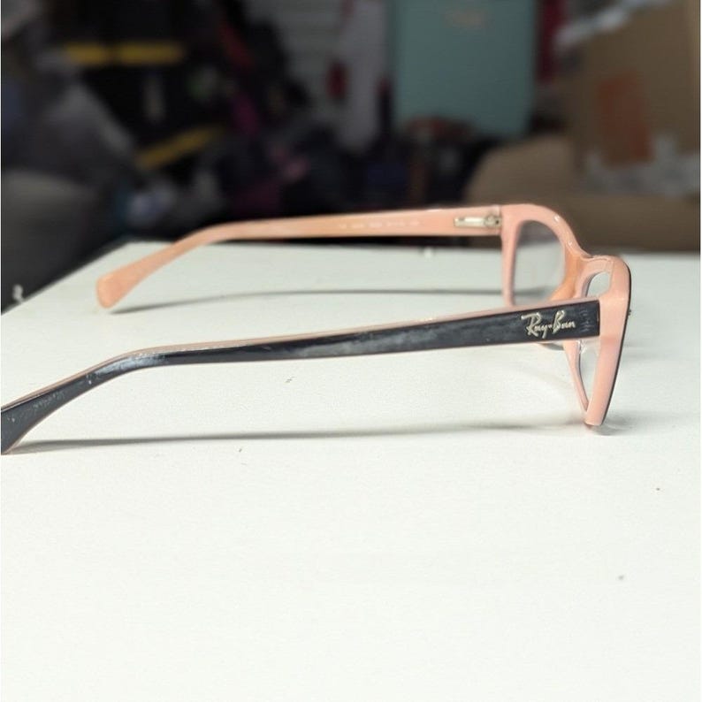 Vintage y2k Ray Ban Eyeglasses Frames RB5150 5024 50-19-135 Black/Pink Full Rim bild 3