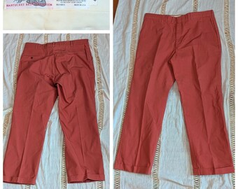 Y2K Coastal Grandpa Coral Chino Pants Preppy Nantucket Core USA Made