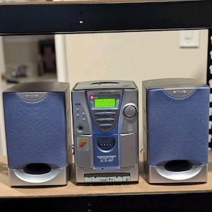 Aiwa Y2K Micro Compact CD/Am-Fm Radio & Cassette Tape Stereo LCX-107 Tested