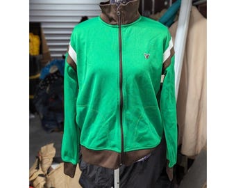 Y2K Streetwear Urban Green Track Jacket American Eagle M Sportswear Gorpcore
