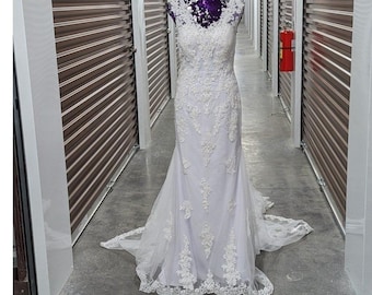 Ethereal Fairycore Mermaid JJ's House Size 8 Bridal Wedding Dress NWT Romantic