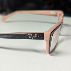 Vintage y2k Ray Ban Eyeglasses Frames RB5150 5024 50-19-135 Black/Pink Full Rim bild 4