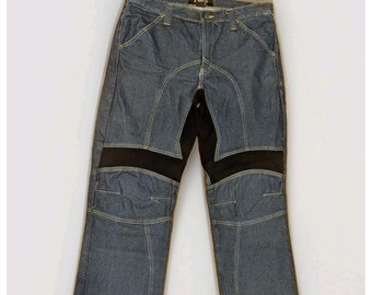 Y2K Biker Moto Jeans 38x29 Element Motorcycle Gear Reinforced Baggy Denim