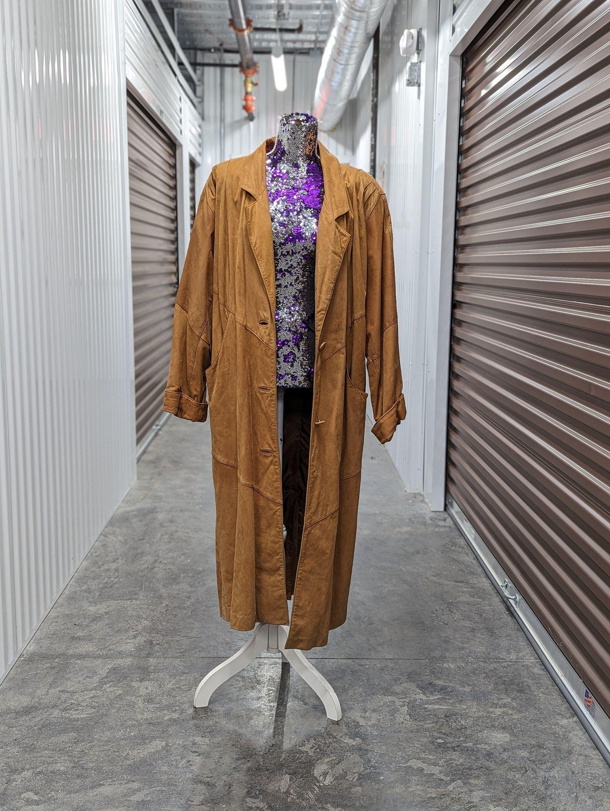80s Long Trench Coat - Etsy