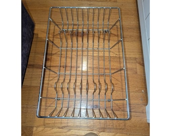 Vintage Style Chrome Wire Dish Rack Mid Century Modern Kitchen Organizer