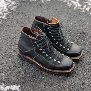 REI / Monarch IV Enfants Brun & Vert Cuir Randonnée Bottes Taille 6