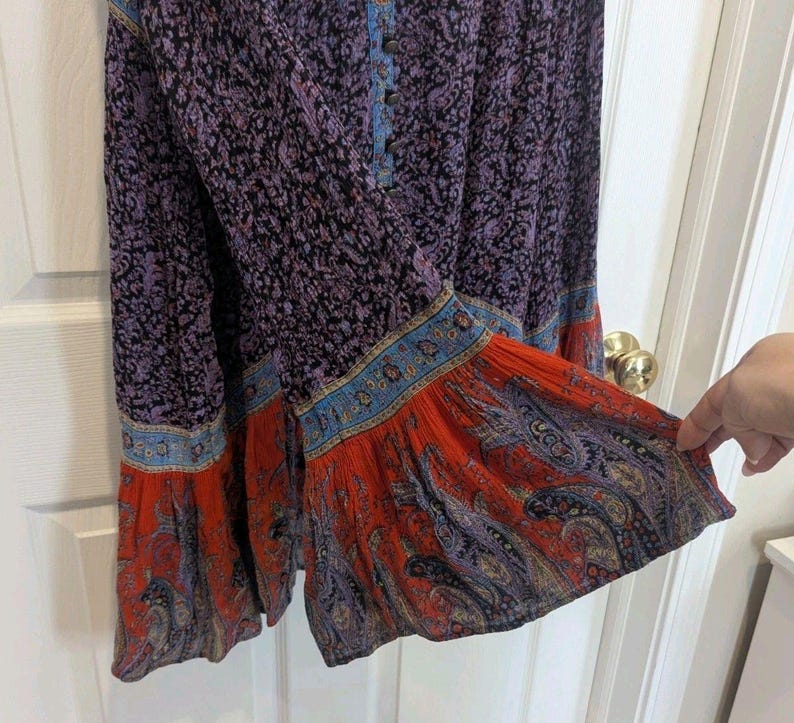 Boho Festival Paisley Bell Sleeve Tunic Ecote Urban Outfitters Whimsigoth Namira image 4
