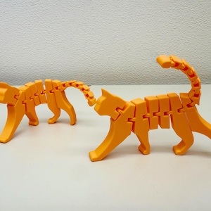 Pose-able 3D Printed Cat Toy Figurines – Cute Desk Pet Decor or Fidget Toy