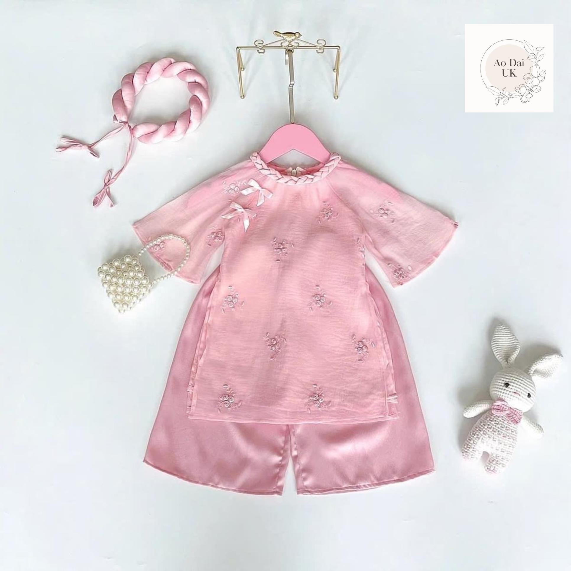 Baby, infant, newborn ao dai for girls- baby first ao dai