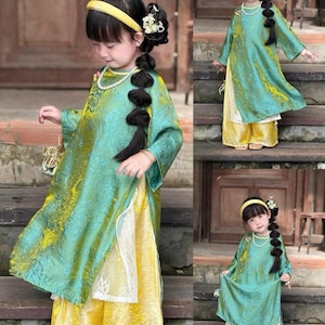 CLEARANCE Ao dai for girls, kids- Ao dai truyen thong