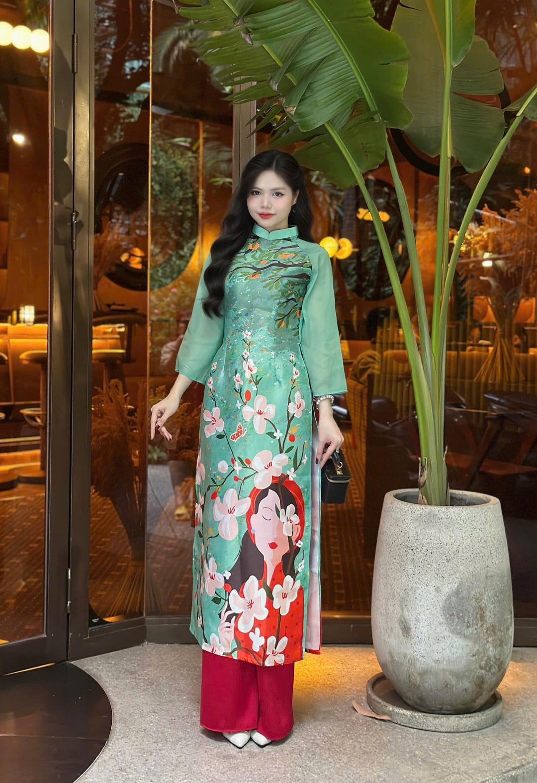 Vietnamese Modern Ao Dai For Women Ao Dai Cach Tan Etsy