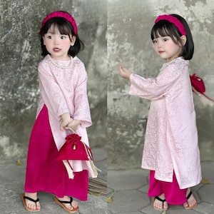 Vietnamese traditional áo dài for girls- Ao dai truyen thong