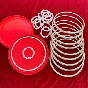 Silver plated Vietnamese choker/ necklace with red velvet box