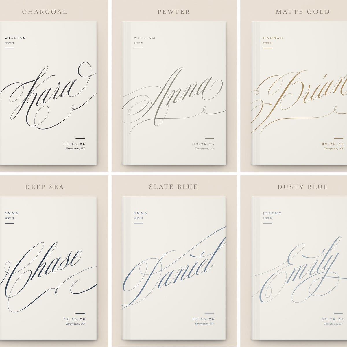 Personalized Minimalist Wedding Vow Book: Custom His and Hers Keepsake - Etsy