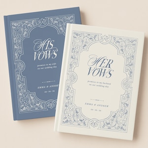 Custom Bookish Wedding Vow Books in Personalized Classic Book Cover Style Wedding Keepsake image 1
