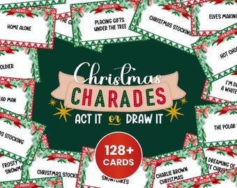 Christmas Charades Game | Holiday Party, Family Fun (PDF)