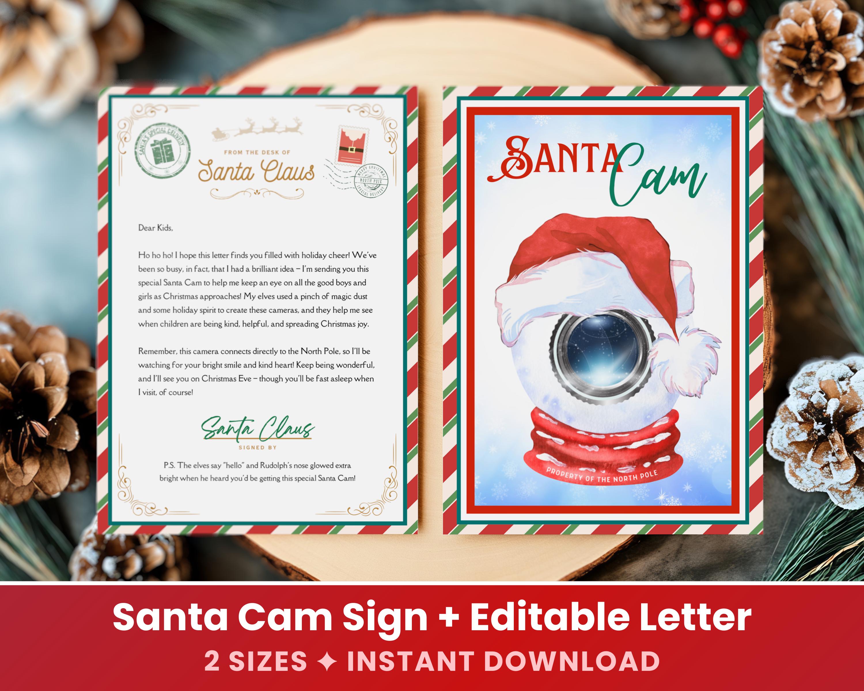 Santa Cam + Letter Bundle | Editable Santa Letter Printable | Letter ...