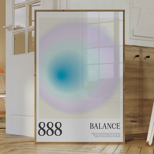Impression d&#39;aura du numéro 888 : décoration spirituelle zen (téléchargement numérique)