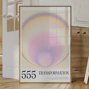 Impression d&#39;aura du numéro 555 : décoration de chambre spirituelle (téléchargement numérique)