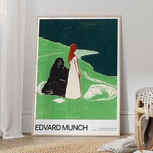 Edvard Munch Two Women On The Shore Print, Expressionist Art Poster, Modern Wall Decor, Scandinavian Art, Home Gallery Art, Digital Download