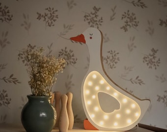 Bedårande djurdekoration - Trägåslampa för barn, babypresent