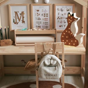 Fox Night Light for Kids – Wooden Nursery Lamp, Baby Sleep Aid, LED Lamp for Children&#39;s Room, Handmade Woodland Decor Gift