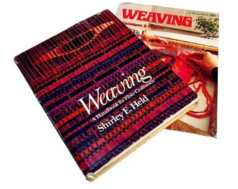 VTG 70s Weaving Book Bundle - S Held Handbook + Sunset Fiber Crafts, Loom How-To