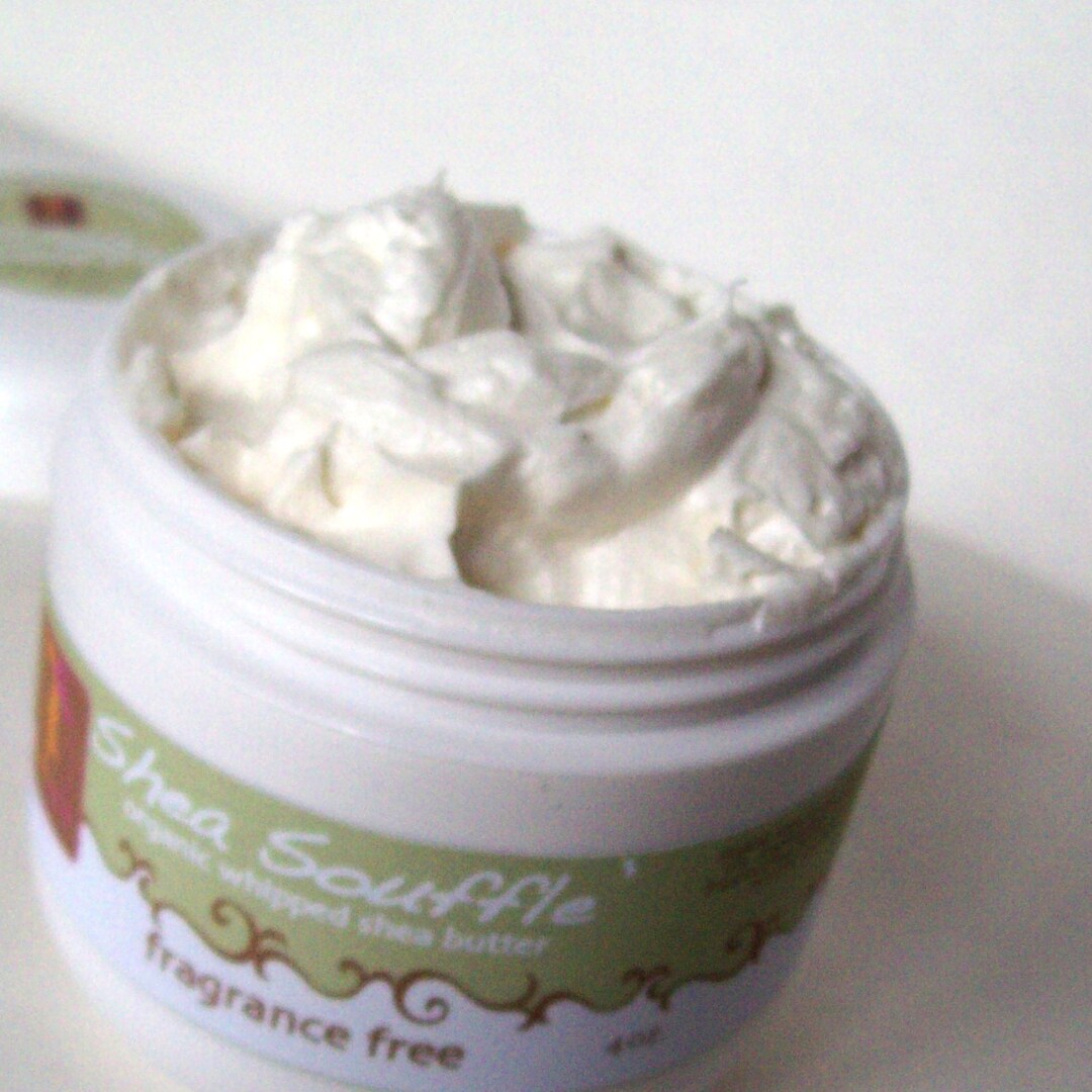 Body Butter Fragrance Free Organic Shea Butter, Shea Souffle' Whipped