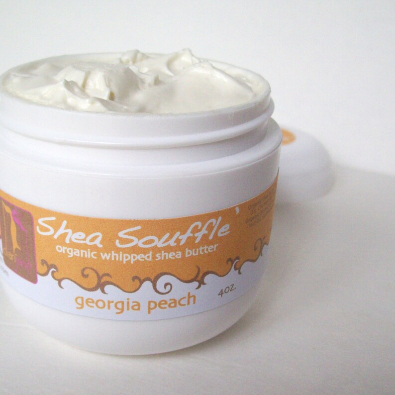 Fresh Georgia PEACH-Organic Shea Souffle' 4oz. Organic Whipped Shea Butter-Natural Skincare image 2