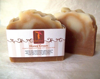 Honey Soap, Milk and Honey Bar Soap, Organic Soap, Unscented Soap, Coconut Milk Soap, Natural Soap, Handmade