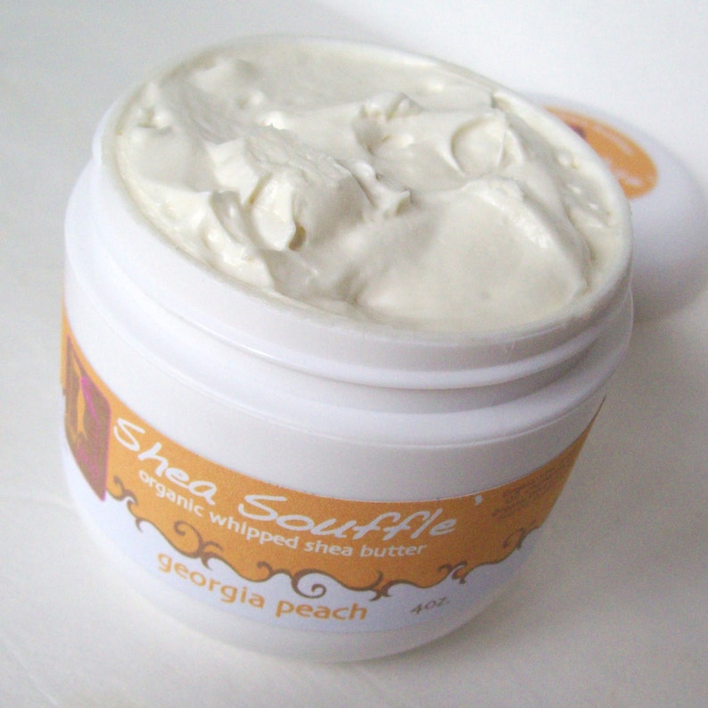 Fresh Georgia PEACH-Organic Shea Souffle' 4oz. Organic Whipped Shea Butter-Natural Skincare image 3