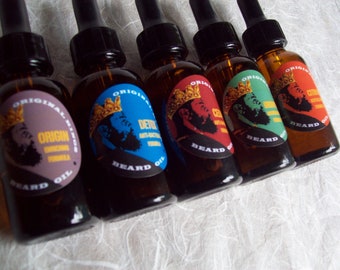 Choose your fragrance Original Kings 1oz. Organic Herbal Beard Oils, beard care, mens facial care