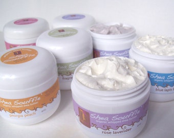 Choose Your Fragrance  4oz - Organic Skincare Shea Souffle' Whipped Body Butter