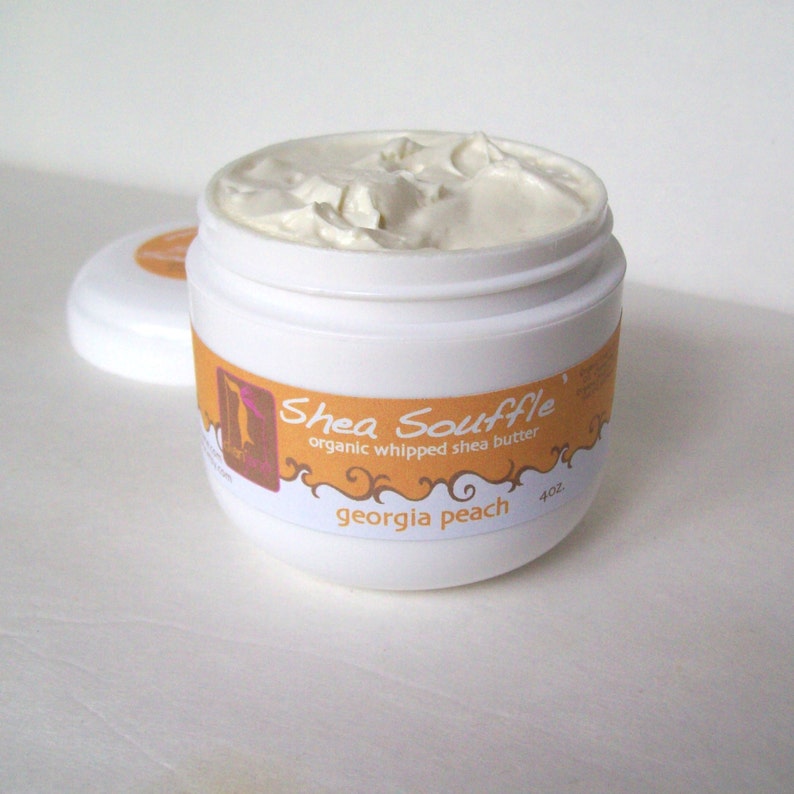 Fresh Georgia PEACH-Organic Shea Souffle' 4oz. Organic Whipped Shea Butter-Natural Skincare image 4