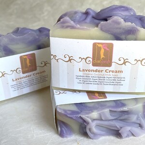 Lavender Cream Shea butter Organic soap with Coconut milk #natural #organicsoap  #milksoap lavendersoap #skincare