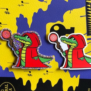 Gizz Wiz - King Gizzard and the Lizard Wizard Sticker Glitter or White Gator KGLW