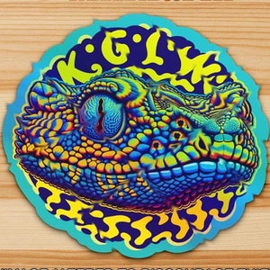 Rattlesnake Head Holographic King Gizzard and the Lizard Wizard Sticker KGLW Gizz