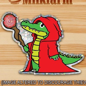 Gizz Wiz - King Gizzard and the Lizard Wizard Sticker Glitter Gator KGLW 2024