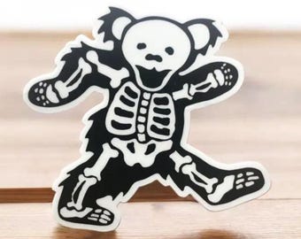 Naklejka Grateful Dead Skeleton Bear Marching Bear Halloween SZYBKA WYSYŁKA