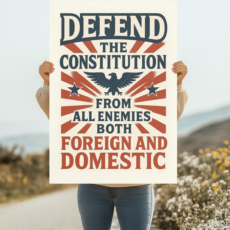 Obey the Constitution Not Patriotism sign