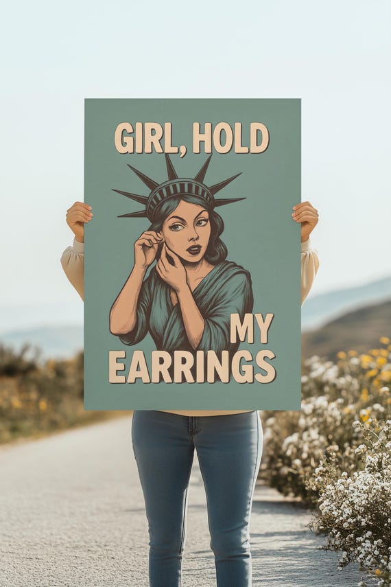 Statue of Liberty Protest Poster: Anti-Trump Feminist Art