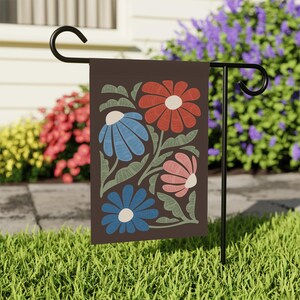 Trump Sucks Subtle Flower Design Outdoor Yard Flag in Brown image 6