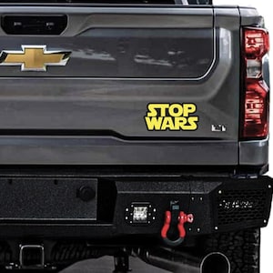 STOP WARS Vinyl Sticker - Star Wars Font Anti-War Decal