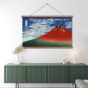 Katsushika Hokusai,Red Fuji Southern Wind Clear Morning 1930,Katsushika Hokusai Print Ukiyo Poster Japan Art, Japan Wall Art