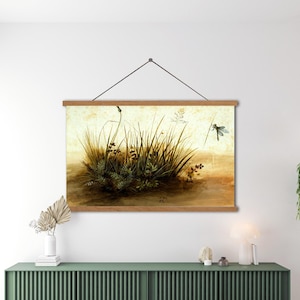 Hans Hoffmann ‘A Small Piece of Turf’ 1584 ,Large Vintage Botanical Print,Botanical Wall Art, Modern Canvas Hanging