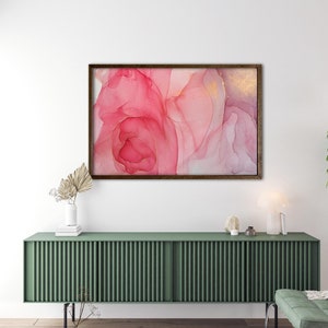 Pink gold canvas print Abstract wall art Luxury wall art canvas Living Room decor Contemporary Art Modern large wall art