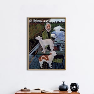 Framed or Print Goodfellas Dogs Ready to Hang,Goodfellas Old Man and Dogs painting poster, Good Fellas Poster Print,